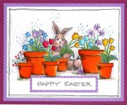 Tulip Bunny Pots Card